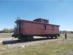 Dark Red Caboose & My Mom